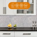 Ver imagem 4 de Papel de Parede Adesivo Lavavel Pedra Marmore Cinza Claro 500x60cm