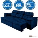 Ver imagem 2 de Sofá Itália 2,25m Retrátil e Reclinável Suede Azul