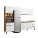 Ver imagem 1 de Cozinha Modulada Andréia 280cm sem Tampo - Amêndoa Branco Ajl
