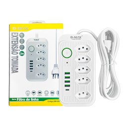 Extensão 5 Tomadas + 4 Usb + Usb-c Filtro de Linha B-max - 2