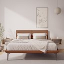 Ver imagem 1 de Cama Japonesa King com Cabeceira Almofadada Linho Tóquio