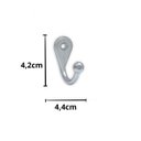 Ver imagem 2 de Kit 10 Cabide Gancho Simples Grande Zincado Ref 21101 - Loth