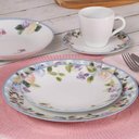 Ver imagem 2 de Aparelho de Jantar 30 Pçs Porcelana Decorada Tramontina Aura Pratos Xícaras e Pires 6 Pessoas