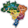 Mapa do Brasil Jogo de Montagem Educativo Estados 26 Peças de Madeira Zanline - 4