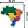 Mapa do Brasil Jogo de Montagem Educativo Estados 26 Peças de Madeira Zanline - 7