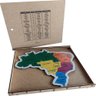 Mapa do Brasil Jogo de Montagem Educativo Estados 26 Peças de Madeira Zanline - 1