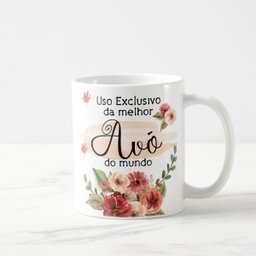 Caneca Personalizada Melhor Avô Do Mundo Floral - 4