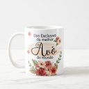 Ver imagem 2 de Caneca Personalizada Melhor Avô do Mundo Floral