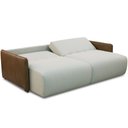 Ver imagem 6 de Sofá Cama Retrátil 3 Lugares Sala 210cm Gardner T03 Linho Bege Couríssimo Marrom - Lyam Decor