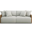 Ver mais imagens de Sofá Cama Retrátil 3 Lugares Sala 210cm Gardner T03 Linho Bege Couríssimo Marrom - Lyam Decor