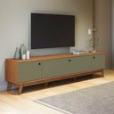 Ver imagem 2 de Rack Kappesberg 3 Portas Canela/verde Frevo 218cm