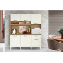 Ver imagem 1 de Armário Cozinha Compacta Siena 6 Portas 1 Gaveta Atacama Off White - Aramóveis