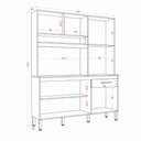 Ver imagem 4 de Armário Cozinha Compacta Siena 6 Portas 1 Gaveta Atacama Off White - Aramóveis