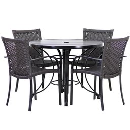 Mesa e Cadeiras Ascoli Para Jardim, Área externa, Churrasqueira Trama Original - 1