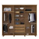 Ver imagem 2 de Guarda Roupa Ripado Casal 6 Portas 240cm Com Espelho França RV Móveis Cinamomo