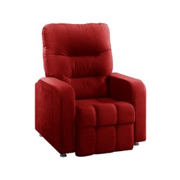 Poltrona do Papai Reclinável Maldivas Suede Vermelho - Star Confort - 4