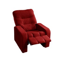 Poltrona do Papai Reclinável Maldivas Suede Vermelho - Star Confort - 9