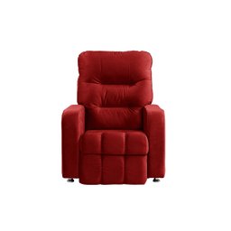 Poltrona do Papai Reclinável Maldivas Suede Vermelho - Star Confort - 5