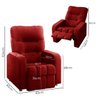 Poltrona do Papai Reclinável Maldivas Suede Vermelho - Star Confort - 11