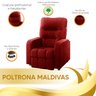 Poltrona do Papai Reclinável Maldivas Suede Vermelho - Star Confort - 2