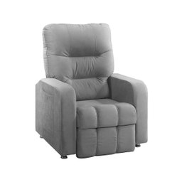 Poltrona do Papai Reclinável Maldivas Suede Cinza Plus - Star Confort - 4