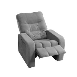 Poltrona do Papai Reclinável Maldivas Suede Cinza Plus - Star Confort - 9
