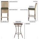 Ver imagem 3 de Mesa Bistro e 4 Banquetas Roma Corda Náutica 13 Trama