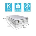 Ver imagem 4 de Cama Box King + Colchão Portobel Ecstasy Molas Ensacadas 70x193x203