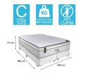 Ver imagem 4 de Cama Box Bipartido Casal + Colchão Portobel Ecstasy Molas Ensacadas 70x138x188