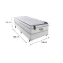 Ver imagem 4 de Cama Box Solteiro + Colchão Portobel Ecstasy Molas Ensacadas 70x88x188