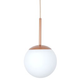 Lustre Pendente Jabuticaba Rose Gold Globo de Vidro 20 Cm - 2