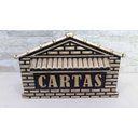 Ver imagem 1 de Caixa de Correio modelo Casinha 4 PVC - Preta e Dourada - Muro e Portão - Real - Ficone Reis