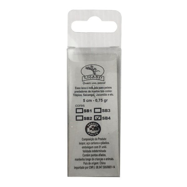 Isca Artificial Varejeira Para Tilápia Spin Bug 5cm/0,75gr SB2 Silver - Lizard - 5
