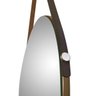 Espelho Decorativo Redondo com Alça de Couro Sunset Malbec - Pr Móveis - 4
