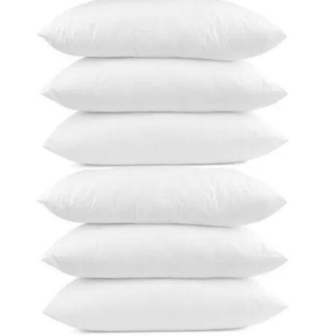 Kit 6 Travesseiro Plumas de Ganso Percal 200 Fios Antimofo e Antialérgico 50 x 70cm Casa Dona