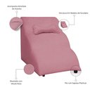 Ver imagem 3 de Escada Pet 46cm Estofada para Cachorro Nuvem R01 Veludo Rosa - Annie Decor