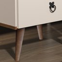 Ver imagem 4 de Mesa Cabeceira para Quarto / Madri Ii Gavetas / Pés Madeira