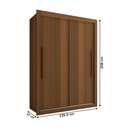 Ver imagem 5 de Guarda-roupa Solteiro Cardiff 2 Portas 2 Gavetas Cinamomo - Panorama Móveis