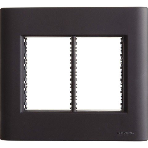 Placa 6 Postos 4x4 Tramontina Giz Preta Soft Touch Suporte Tramontina