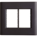 Ver imagem 1 de Placa 6 Postos 4x4 Tramontina Giz Preta Soft Touch Suporte Tramontina