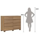Ver imagem 5 de Cômoda Demóbile Sintra 8 Gavetas 136cm - Amendola Touch
