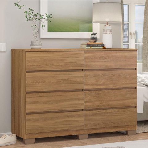 Cômoda Demóbile Sintra 8 Gavetas 136cm - Amendola Touch