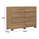 Ver imagem 3 de Cômoda Demóbile Sintra 8 Gavetas 136cm - Amendola Touch