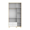 Ver imagem 4 de Berço Americano e Guarda Roupa Infantil 3 Portas Rope Natural Branco Acetinado com Colchão - Matic