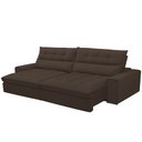 Ver imagem 6 de Sofá Retrátil Reclinável para Sala de Estar Living 290cm Dimas F04 Veludo Marrom - Lyam Decor