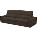 Ver imagem 2 de Sofá Retrátil Reclinável para Sala de Estar Living 290cm Dimas F04 Veludo Marrom - Lyam Decor