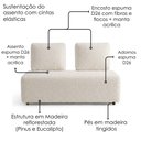 Ver imagem 5 de Sofá Modular 2 Lugares Block 148 cm Pes Madeira Boucle Tce 1010 Moll
