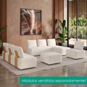 Ver imagem 6 de Sofá Modular 2 Lugares Block 148 cm Pes Madeira Boucle Tce 1010 Moll