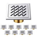 Ver imagem 1 de Ralo 10x10 Aço Inox Kit 9 Banheiro Lavabo Anti Odor Anti Inseto Higienico Seguro Resistente Anti Cor