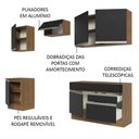 Ver mais imagens de Armário De Cozinha Completa 240Cm Rustic/Preto Glamy Madesa